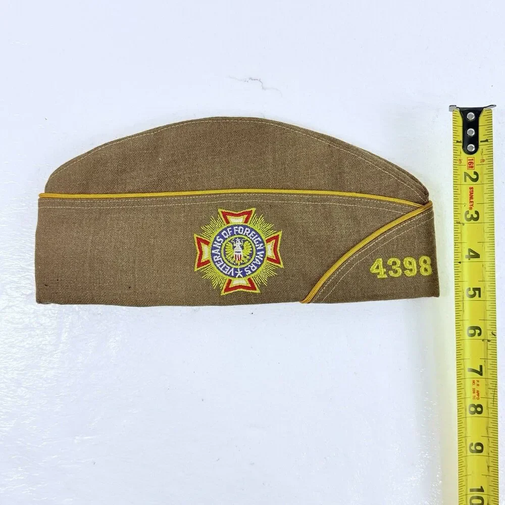 Vintage VFW Post 4398 Missouri Garrison Cap Hat Military Veterans Foreign Wars